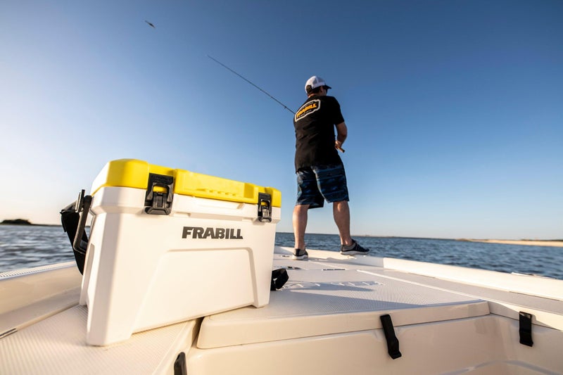 Frabill Magnum Bait Station 13 Quart Live Bait Well, White and Yellow - Image 5